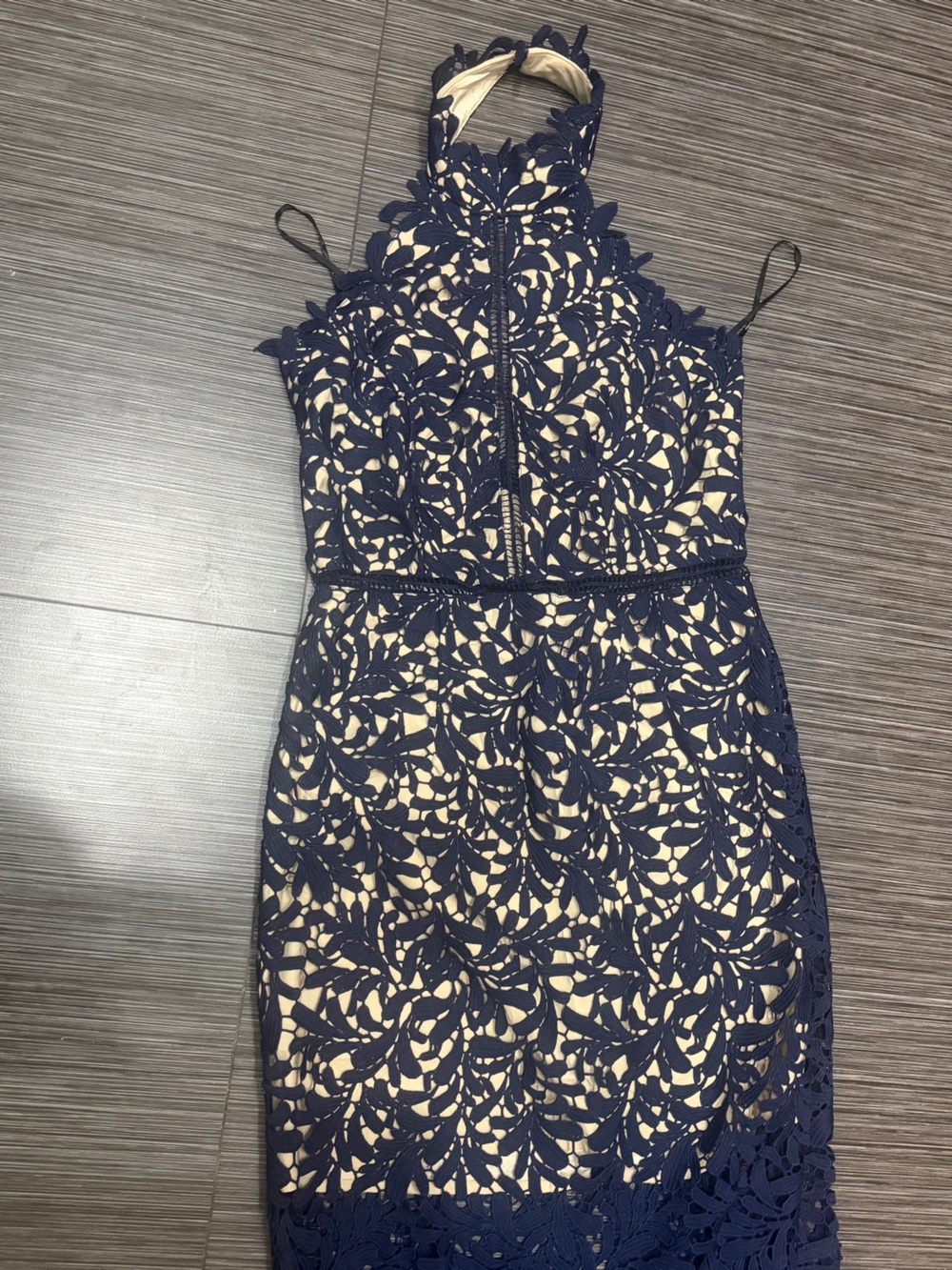 Lulu’s Navy Lace Halter Sheath Dress - Women